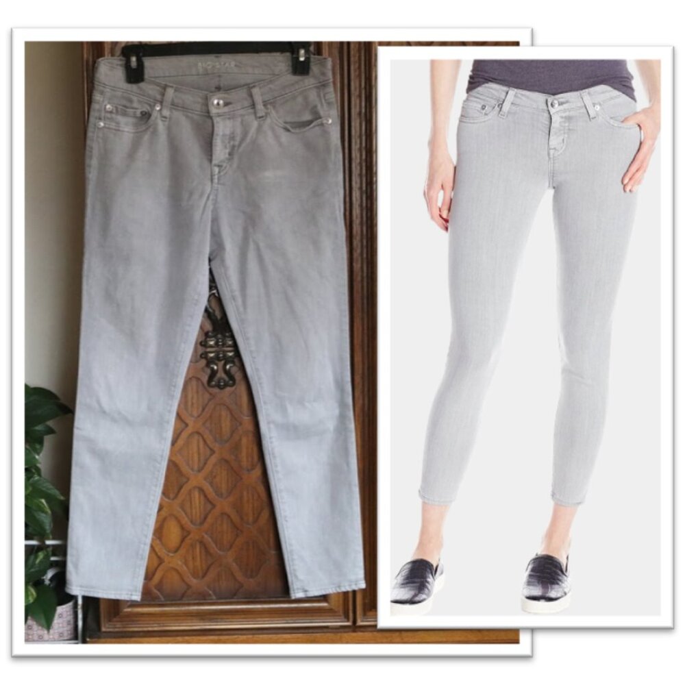 BIG STAR Women's 'Alex' Skinny Crop Jeans - Vintage Lightwash Gray, Size 28